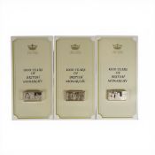 John Pinches sterling silver medallic Ingots to depict in detail 1000 years of the British Monarchy.