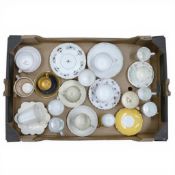 A collection of 18/19th century porcelain tea cups, coffee cups and saucers in various patterns from