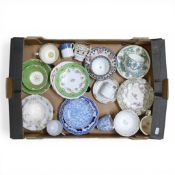 A collection of 18/19th century porcelain tea cups, coffee cups and saucers in various patterns from