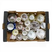 A collection of 18/19th century porcelain tea cups, coffee cups and saucers in various patterns from