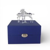 Swarovski Crystal Foals (627637) retired 2011 designed by Martin Zedron presented in clear crystal
