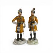 Two Michael Sutty prestige porcelain military figures from historic Indian cavalry regiment, Sowar
