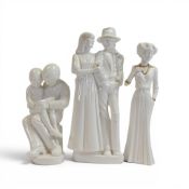 Spode, Pauline Shone figurines to include Evening Out, Story Time and Eleanora. (H: 29cm) (3)
