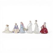 Royal Doulton lady figurines to include Forever Your HN3949 (seconds), Cherish HN4442 (seconds),
