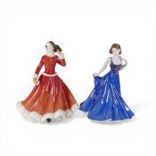 Royal Doulton Lady Figurines to include:- Gift of Love HN4751 together with Winter Fun HN5258.