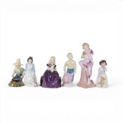 Royal Doulton Character Figurines to include:- River Boy HN2128(crack to base noted) Lights Out