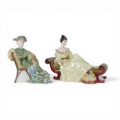 Royal Doulton Lady Figurines to include:- Ascot HN2356, At Ease HN2473. Tallest:-15cm (2)