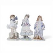 Royal Worcester Character Figurines to include:- Lullaby L/E 3,858/9,500, A Posy For Mother L/E 1,