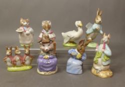 8 Royal Albert Beatrix Potter figures to include Peter Rabbit, Cottontail, And this Pig had none,
