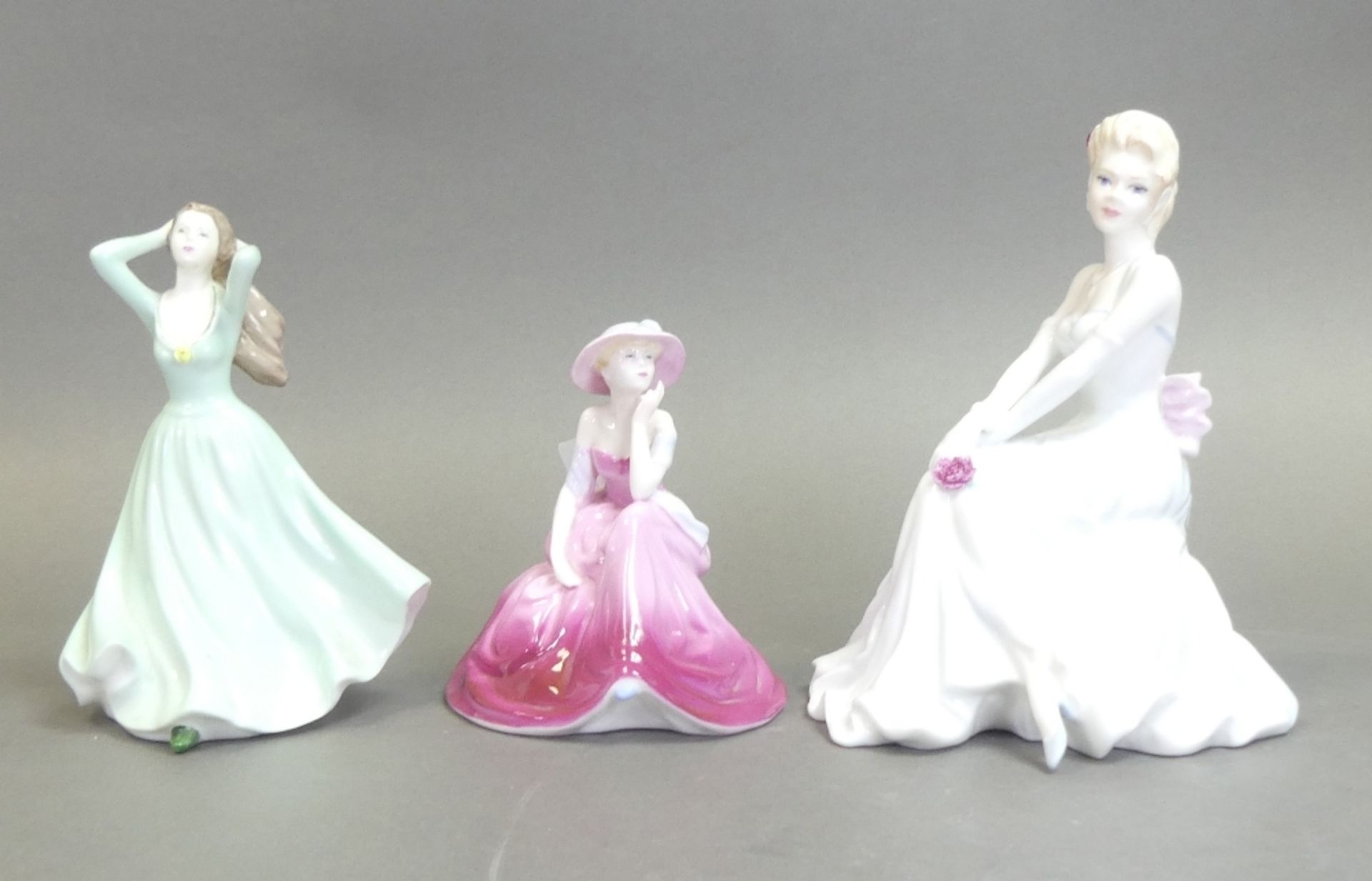Coalport Lady Figurines to include:- Ladies of Fashion Gail, Jo, In Love. Tallest:-16cm (3)