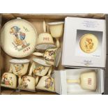 Goebel Hummel Annual Bells 1970's/80's/90's together with decorative wall plates (1tray)