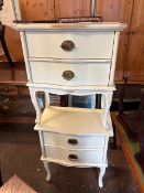 A pair of painted two-drawer bedside cabinets W53cm x H63cm x D32cm (2)