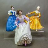 Three Royal Doulton lady figurines, Helen HN3601, Kirsty HN2381 and Ashley HN3420 (3).