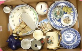 A mixed selection of ceramics to include:- Royal Stafford Noddy Plate together with a Noddy money