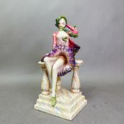 Kevin Francis figure La Brise, artists original proof by Peter Ansell, height 24cm.