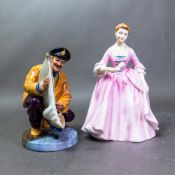 Two Royal Doulton figures to include A Hostess From Williamsburg HN2209 and 2nds figure Sailor's
