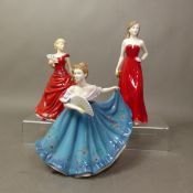 Three Royal Doulton lady figures Elaine HN5273, Madeline HN5513 & Gemma HN4669 (3)
