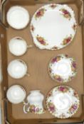 Royal Albert Old Country Roses part tea set to include sandwich plate, milk jug, sugar bowl, three