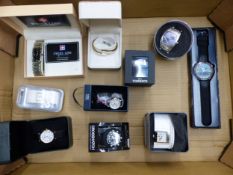 A collection of 10 boxed ladies and gents watches, brands include Crosshatch, Swiss Line and M&S (