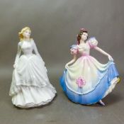 Two Royal Doulton figurines, Angela HN3419 and an un-named Royal Doulton figurine (2).