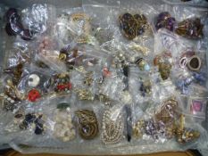 A good collection of costume jewellery, modern and vintage, all clean and bagged, including