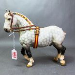 Beswick Percheron Shire horse 2464 in show harness.