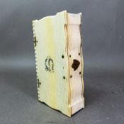 Antique Scrimshaw box with monogram, locked with no key, size 20cm x 11cm x 5.5cm.