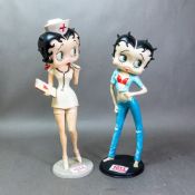 Two Betty Boop resin figurines, King Features Syndicate/GP Securities 2008, height of tallest
