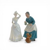 Royal Doulton character figure The Favourite HN2249 and Coalport figure Dignity. (2)