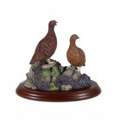 Border Fine Arts, Moorland Alert, model B0301, limited edition 196 of 2500, on wooden plinth. (H: