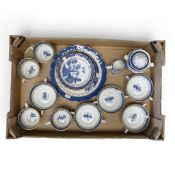 Booths, Real Old Willow pattern A8025 part tea and dinner set to include sandwich plate, lidded