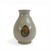 Moorcroft Trial vase decorated in the Fish bursting bubbles design, dated 2014, h.20cm.