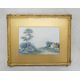 Late 19th/ early 20th century framed watercolour landscape, depicting a tranquil countryside - Image 2 of 3