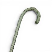19th-century Victorian glass walking stick, crafted from spiralled or twisted glass. (L: 138cm)