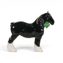 Beswick black Shire mare 818, made for the Beswick Collectors Circle in limited edition in 1990.