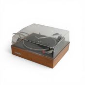 A mid 20th century Marconiphone 4 Unit Four comprising of a teak wood cased turntable with Garrard