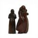 Two hand carved wooden root sculptures depicting a Chinese scholar - hand carved in Cornwall by - Image 1 of 2