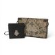 Vintage 10950/60's Evening Clutch Bag featuring silver zardozi embroidery floral patterned front - Image 1 of 3