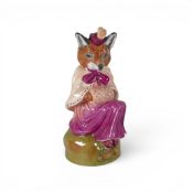 Royale Stratford hand-painted comical model of a lady fox in country dress. (H: 25cm)