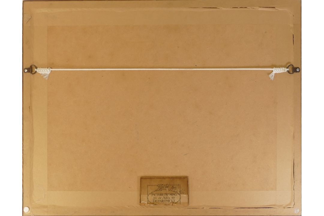 R. Halliday Academy Proof 20th century etching framed and mounted behind glass of a rustic landscape - Image 3 of 3