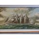 David Higgins, "At Sea Under a Chilean flag" a large Oil painting on wood of 19th century four - Image 4 of 9