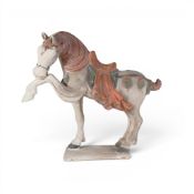 A Chinese Tang style pottery horse, height 26cm.
