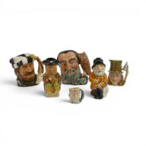 A collection of Royal Doulton, Beswick and other character jugs. (6)