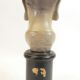 Mid-century plaster bust depicting a young woman, on a wooden plinth, marked Reg-887566 o the back - Image 5 of 6