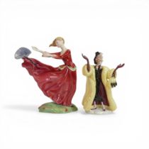 Royal Doulton figure Fiona HN3252 and Disney's figure Cruella De Vil DM1. (2)