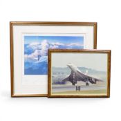 A framed print titled Concorde - Simply the Best, based on the original painting by Timothy O'Brien,