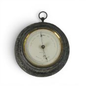 Vintage Blakeny & Co. holosteric barometer, in a cast-iron case. (D: 17cm)