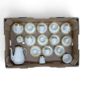 Plant Tuscan China Coffee Set in cream china with gilt design to include:- Coffee Pot, twelve coffee