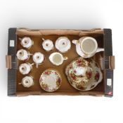 Royal Albert 'Old Country Roses' Twenty Two Piece Tea Set to include:- Teapot, six teacups, six