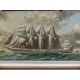 David Higgins, "At Sea Under a Chilean flag" a large Oil painting on wood of 19th century four - Image 2 of 9